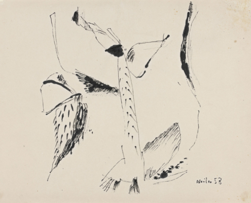 Max Weiler - Naturformen V, 1953 Tusche